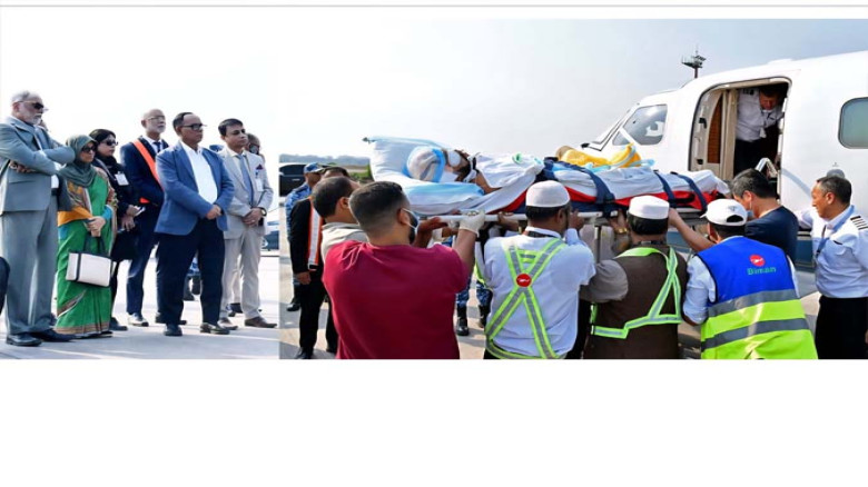 গুলিবিদ্ধ হাদীর চিকিৎসায় বিদেশ যাত্রা, উপস্থিত ছিলেন স্বাস্থ