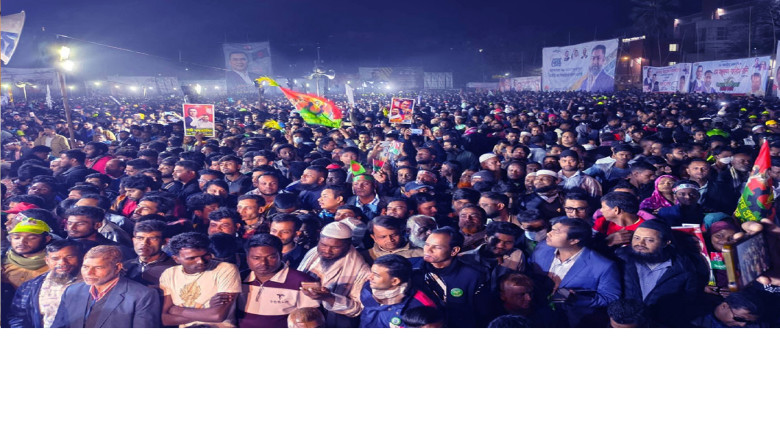 গাজীপুরে তারেক রহমানের জনসভা ঘিরে জনতার ঢল