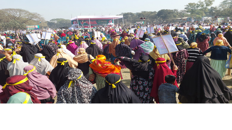 ময়মনসিংহে জামায়াতের জনসভায় জনস্রোত, কানায় কানায় পূর্ণ মাঠ