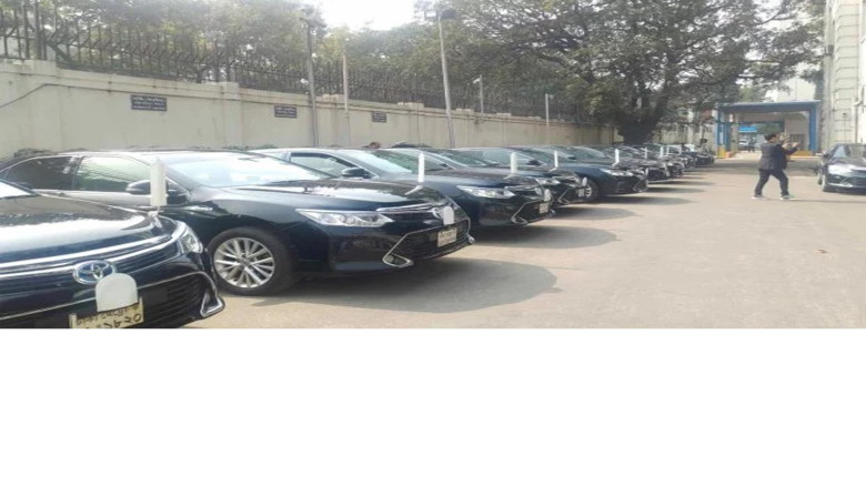 নির্বাচনের পর নতুন মন্ত্রীদের জন্য যানবাহন প্রস্তুত