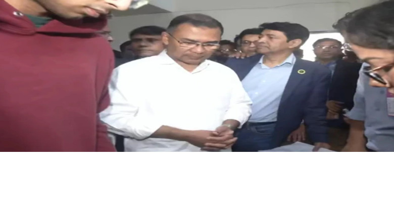 জাতীয় নির্বাচনে সকালে ভোট দিলেন তারেক রহমান