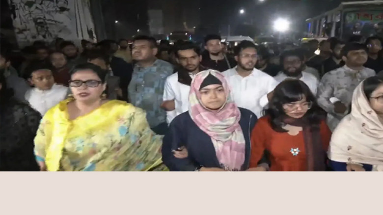 হাতিয়ার ঘটনায় প্রতিবাদে ঢাকায় এনসিপির মিছিল