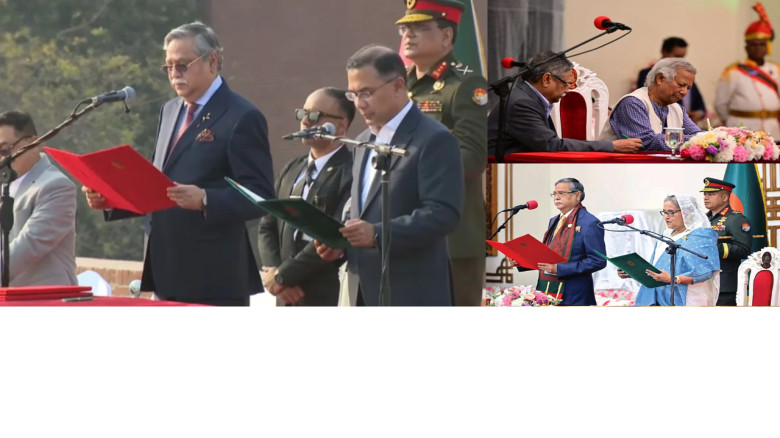 তিন বছরের ব্যবধানে তিনটি সরকারকে শপথবাক্য পাঠ করালেন রাষ্ট্র