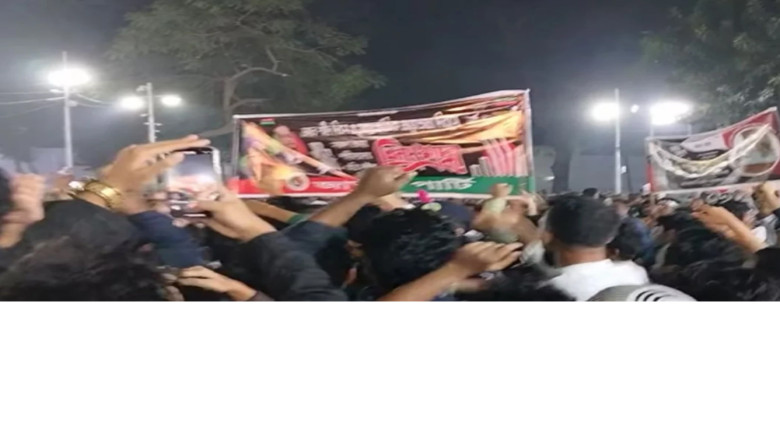 শহীদ মিনার থেকে ধাওয়া খেয়ে পালালেন জাতীয় পার্টির নেতারা