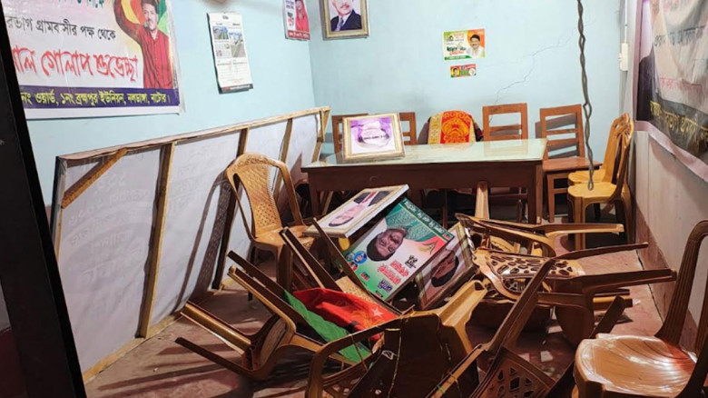 নাটোরে বিএনপির অফিসে হামলা, আওয়ামী লীগ নেতাকর্মীদের