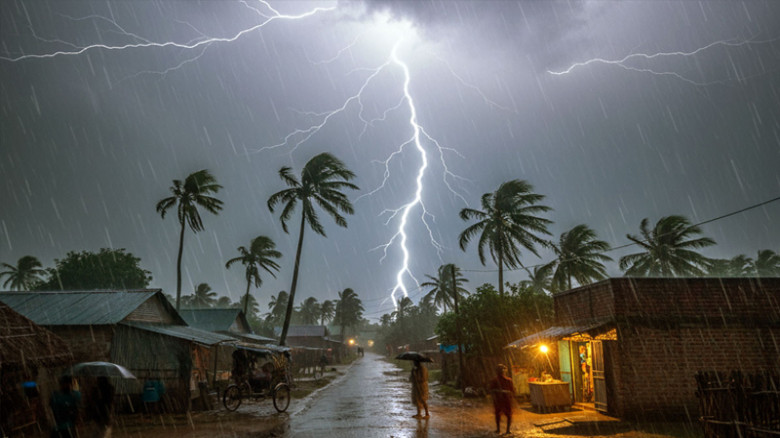 দেশের আবহাওয়ায় পরিবর্তন, পাঁচ দিন বজ্রসহ বৃষ্টির সতর্কতা