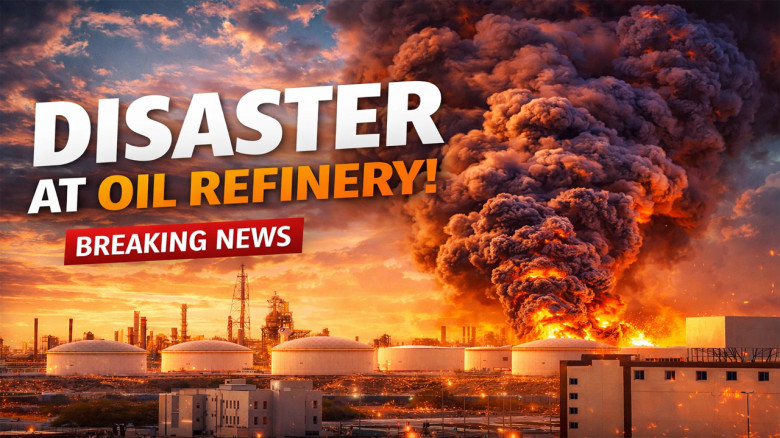 বাহরাইনের প্রধান তেল শোধনাগারে হামলা, আকাশে ঘন ধোঁয়া