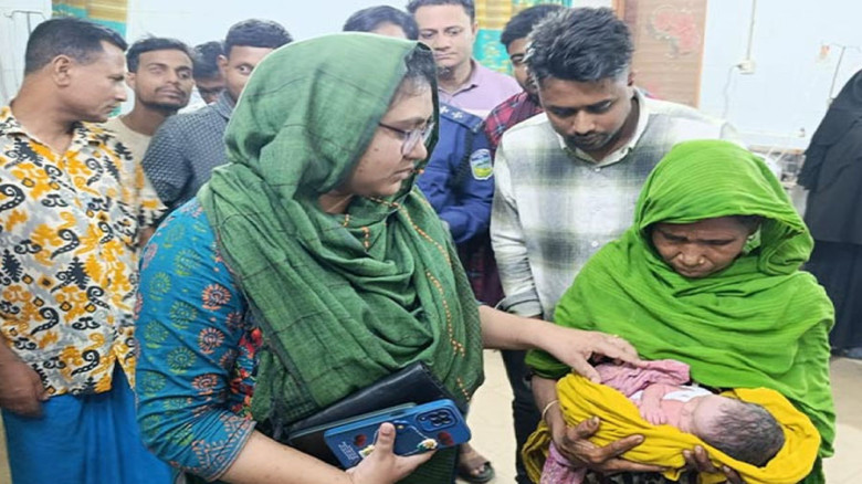 ঈশ্বরগঞ্জে ধানক্ষেতে পড়ে থাকা নবজাতক উদ্ধার
