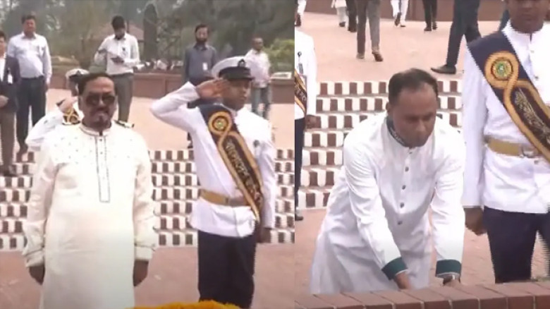 জাতীয় স্মৃতিসৌধে শহীদদের প্রতি স্পিকার ও ডেপুটি স্পিকারের শ্