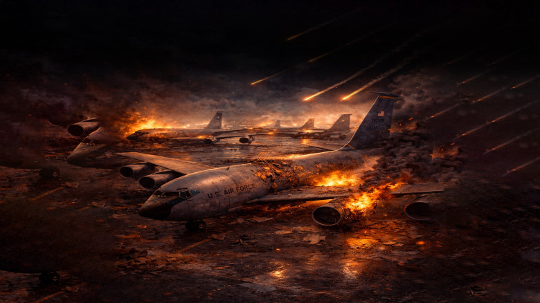 সৌদি আরবে ইরানের ক্ষেপণাস্ত্র হামলা, মার্কিন রিফুয়েলিং বিমান