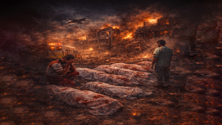 দক্ষিণ লেবাননে ইসরায়েলি বিমান হামলা, নিহত ১২ চিকিৎসাকর্মী