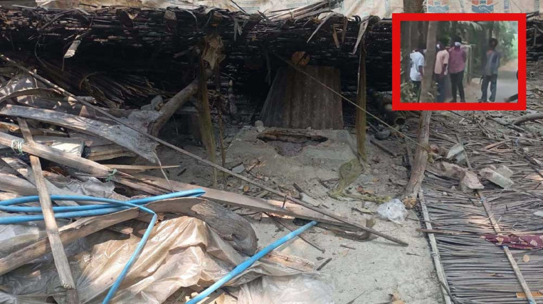 কৃষকের ঘর ভেঙে মাটির সঙ্গে মিশিয়ে দেওয়ার অভিযোগ