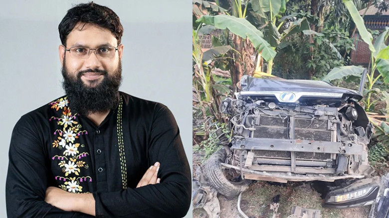 ট্রাকের বেপরোয়া ধাক্কায় কুড়িগ্রাম-২ আসনের এমপির গাড়ি বিধ্বস্