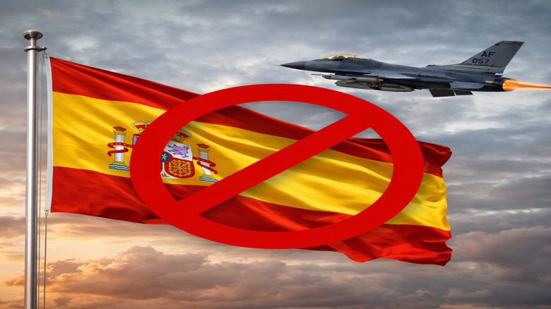 যুদ্ধসংক্রান্ত ফ্লাইটে নিষেধাজ্ঞা, আকাশসীমা বন্ধ স্পেনের