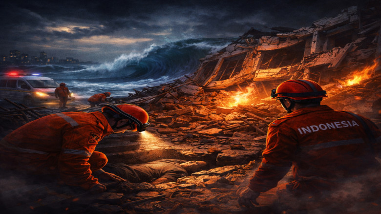 শক্তিশালী ভূমিকম্পে কাঁপল ইন্দোনেশিয়া, সুনামি সতর্কতা জারি