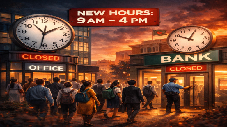 আজ থেকেই কার্যকর নতুন অফিস সময়সূচি