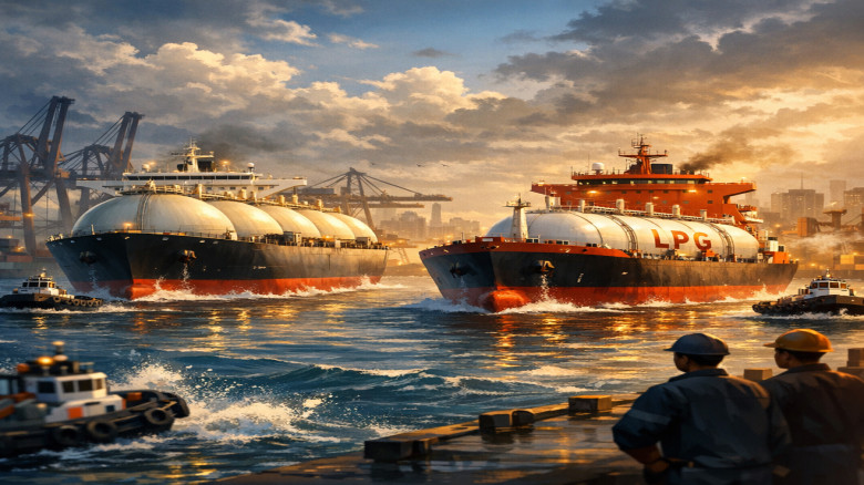 এলএনজি ও এলপিজি নিয়ে বন্দরে ভিড়ল দুই জাহাজ