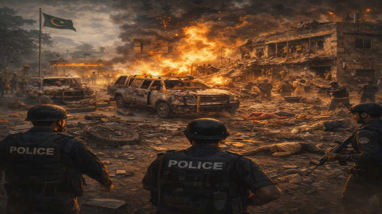 পুলিশ স্টেশনে আত্মঘাতী হামলা