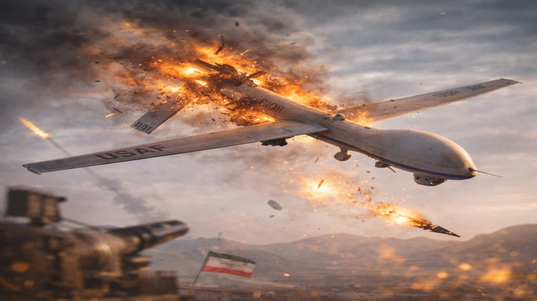 মার্কিন এমকিউ-১ ড্রোন ভূপাতিতের দাবি ইরানের