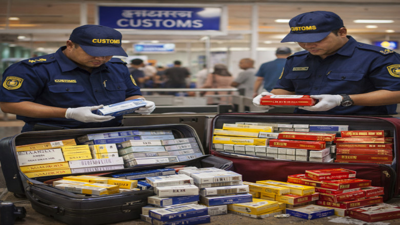 দুবাই থেকে আসা যাত্রীর লাগেজে ধরা পড়ল অবৈধ সিগারেট