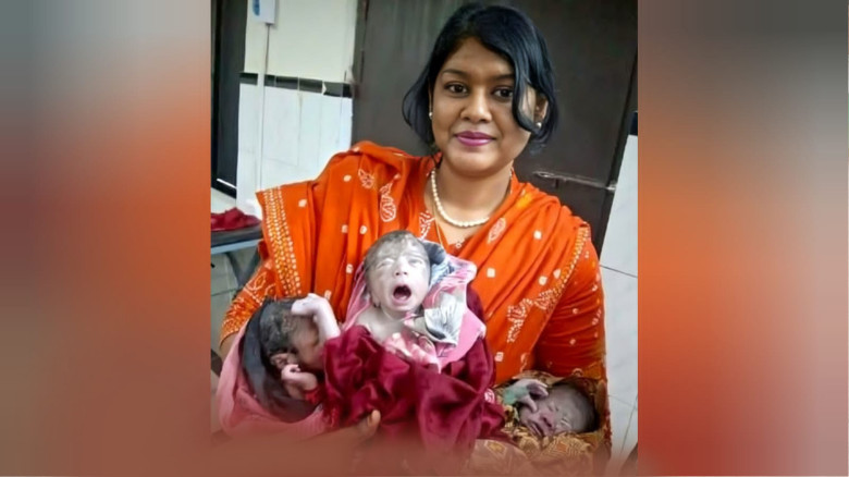 কুড়িগ্রামের উলিপুরে এক প্রসবে তিন সন্তানের জন্ম