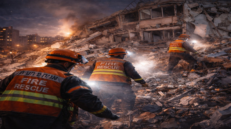 হাইফায় ভবন ধস, ধ্বংসস্তূপে আটকে বহু মানুষ