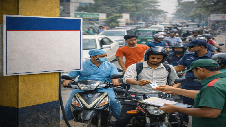 যশোরের পাম্পে জরুরি পেশাজীবীদের জন্য আলাদা লাইনের নির্দেশ