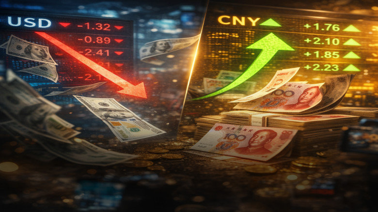 বৈশ্বিক মুদ্রাবাজারে ডলারের বড় ধস, শক্তিশালী ইউয়ান