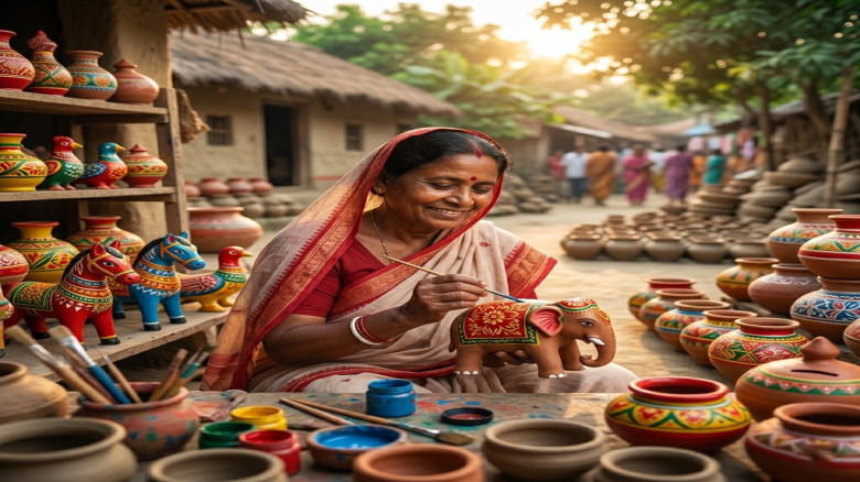 পহেলা বৈশাখকে ঘিরে জমজমাট মৃৎশিল্পের বাজার