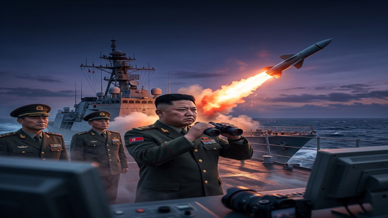 নতুন ক্ষেপণাস্ত্র পরীক্ষায় নজর রাখলেন কিম