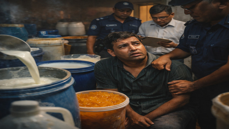 জেলি মিশিয়ে দুধ তৈরি, পাবনায় ভ্রাম্যমাণ আদালতের অভিযান