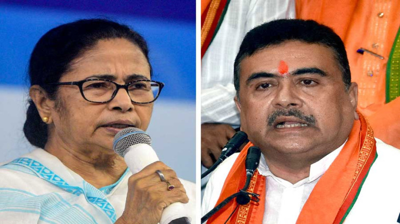 পশ্চিমবঙ্গ ভোটে হাইভোল্টেজ লড়াই: মমতা বনাম শুভেন্দু
