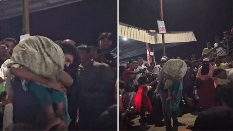 কাঁধে স্ত্রীর লাশ, বুকে সন্তানের নিথর দেহ; কান্নারত মেয়ের হা