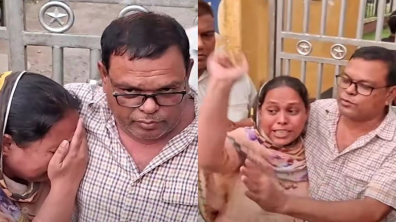 জেল থেকে বের হয়ে ফের আটক আ. লীগ নেতা, স্বামীকে জড়িয়ে কাঁদলেন