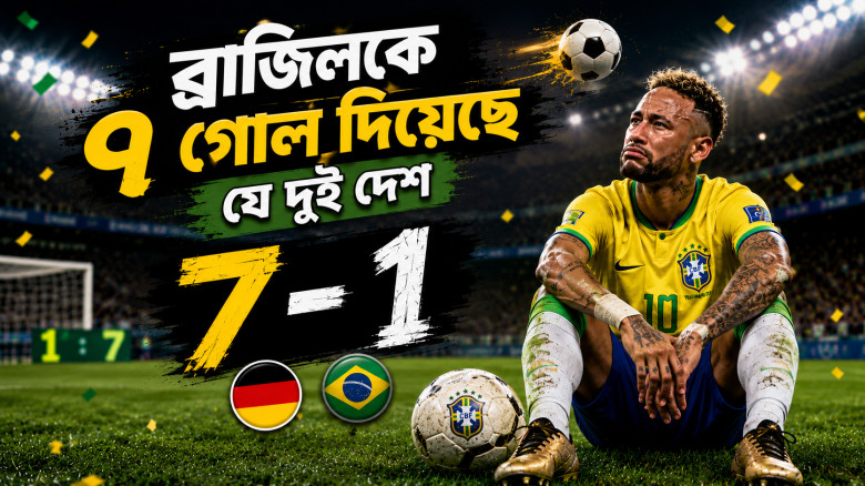 ব্রাজিলকে ৭ গোল দিয়েছে যে দুই দেশ