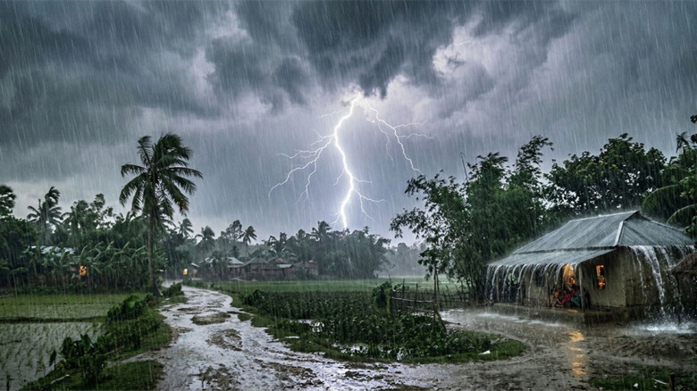বজ্রসহ বৃষ্টির পূর্বাভাস, কয়েক বিভাগে ভারি বর্ষণের আশঙ্কা