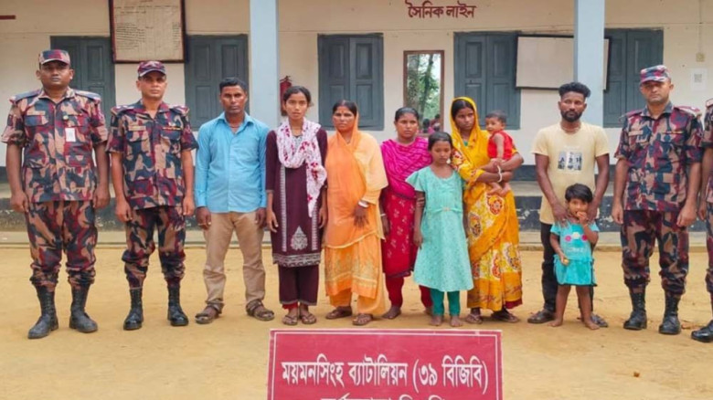 ভারতে অবৈধ অনুপ্রবেশের চেষ্টা, নারী-শিশুসহ ৯ বাংলাদেশি আটক
