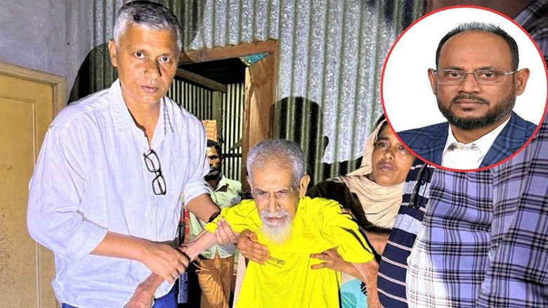 রাস্তায় ফেলে যাওয়া শতবর্ষী বৃদ্ধের দায়িত্ব নিলেন প্রতিমন্ত্র