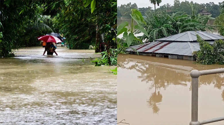 কক্সবাজারে বন্যায় ৪০টি ইউনিয়ন প্লাবিত, সর্বোচ্চ সতর্কতা জারি
