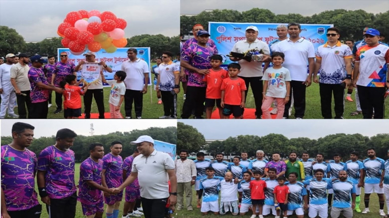 চাঁপাইনবাবগঞ্জে পুলিশ সুপার কাপ ফুটবল টুর্নামেন্ট এর উদ্বোধন